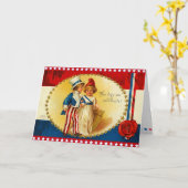 Carte 4 juillet vintage (Fleur jaune)