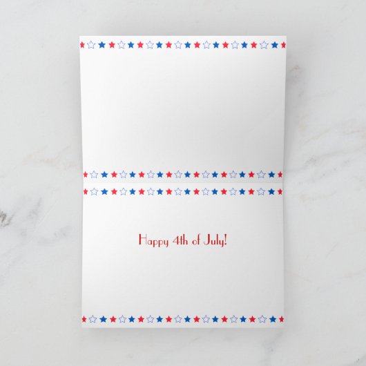 Carte 4 juillet vintage (Intérieur)