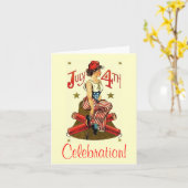 Carte 4 juillet vintage américaine ! (Fleur jaune)