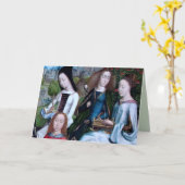 Carte 4 martyrs vierges dans un jardin (détail; M 070) (Fleur jaune)