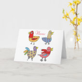 Carte 4 Oiseaux amusants Thunder_Cove (Fleur jaune)