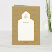 Carte 4 Page OR Orné islamique NIKAH WALIMA Mariage C (Dos)