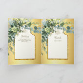 Carte 4 Page OR VERDURE Islamique NIKAH WALIMA Mariage (Intérieur)