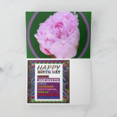 Carte 4 pages imprimées Anniversaire Bus Duck Tour Rose  (Intérieur)