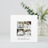 Carte 4 photo collage Premier anniversaire Custom Grey (Debout devant)