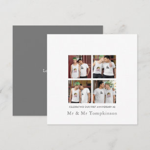 Carte 4 photo LGBT Gay Love Mari Premier Anniversaire