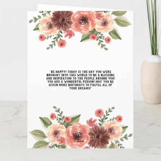 Carte 4 Photos Costumiser Script personnalisé Anniversai (Dos)