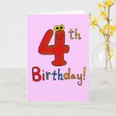 Carte 4e anniversaire ! (Fleur jaune)