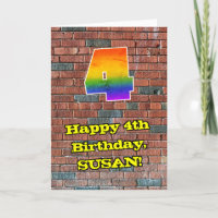 4e anniversaire : Arc-en-ciel amusant inspiré par 