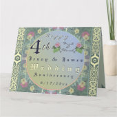 Carte 4e anniversaire de mariage Fruit & Floral (Devant)
