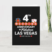 Carte 4e Anniversaire de Mariage Voyage de Couple à Las  (Devant)