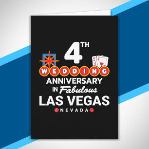 Carte 4e Anniversaire de Mariage Voyage de Couple à Las