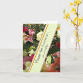 Carte 4e anniversaire du Mariage Fruits et Fleurs (Fleur jaune)