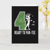 Carte 4e anniversaire Gift Golf Player 4 année Garçon (Fleur jaune)