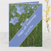 Carte 4e anniversaire Mariage modifiable (Fleur jaune)