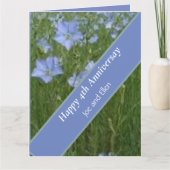 Carte 4e anniversaire Mariage modifiable (Devant)