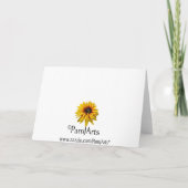 Carte 4e anniversaire mignon Fleur rose et (Dos)