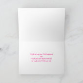 Carte 4e anniversaire mignon Fleur rose et (Intérieur)
