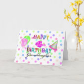 Carte 4e jour de Granddaughter (Fleur jaune)