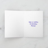 Carte 4ème anniversaire : Fun Motif Fireworks + Rainbow  (Intérieur)