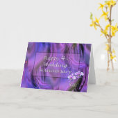 Carte 4ème heureux. Anniversaire de mariage (Fleur jaune)