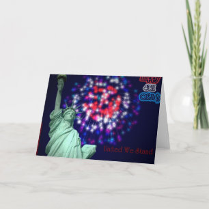 Carte 4ème heureux Juillet-Uni de nous nous tenons