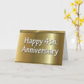 Carte 4ème heureux. Soie d'anniversaire de mariage (Fleur jaune)