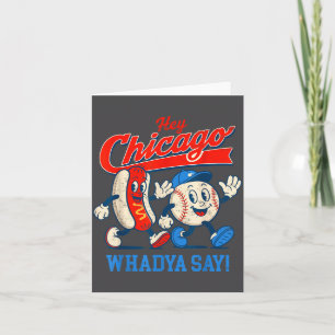 Carte 4ème Hey Chicago juillet Whadya Dog Say Baseball S