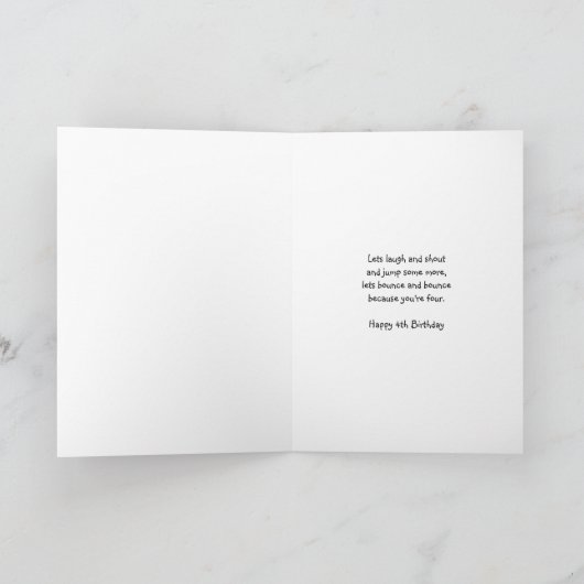 Carte 4th Birthday Card With Bouncy Castle And Rainbow (Intérieur)