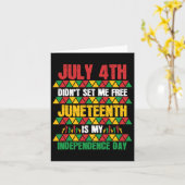 Carte 4th Ne m'a pas libérée Junetdix Mon indépendance (Fleur jaune)