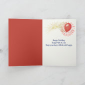 Carte 4th of July Birthday with American Flag Pie (Intérieur)