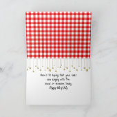 Carte 4th of July Hot Dog and Fireworks (Intérieur)