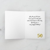 Carte 50 alors, quel drôle de dire la typographie 50e an (Intérieur)