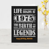 Carte 50 Ans 1975 Naissance De La Légende 50E Anniversai (Fleur jaune)