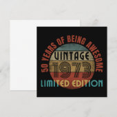 Carte 50 ans d'être génial (Devant / Derrière)