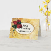 Carte 50 ans d'or (Fleur jaune)