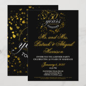 Carte 50 ans ensemble Anniversaire de mariage Argent (Devant / Derrière)