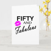 Carte 50 ans et Fabuleux (Fleur jaune)