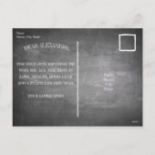 Carte 50 ans style tableau noir (Dos)
