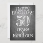 Carte 50 ans style tableau noir (Devant)