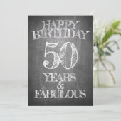 Carte 50 ans style tableau noir (Debout devant)