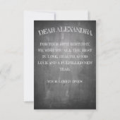 Carte 50 ans style tableau noir (Dos)