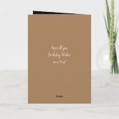 Carte 50 aujourd'hui ajouter nom photo noir marron anniv (Dos)