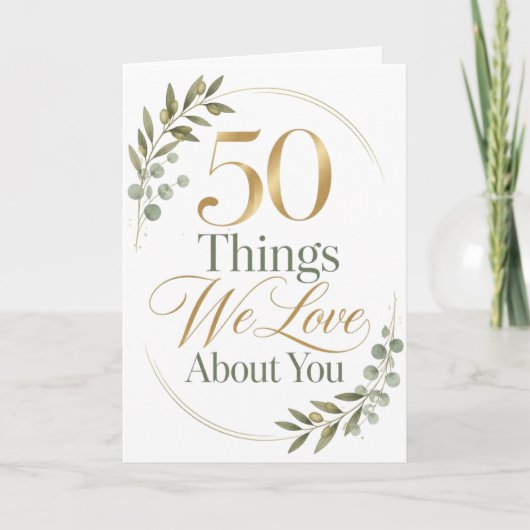 Carte 50 choses que nous aimons de toi épouse (Devant)