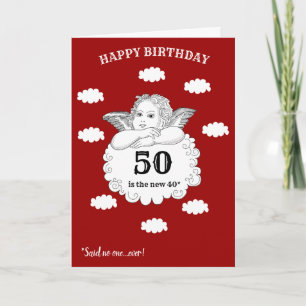 Carte 50 est le nouveau 40 Cheeky Cherub drôle 50e anniv
