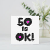 Carte 50 est OK Anniversaire (Debout devant)