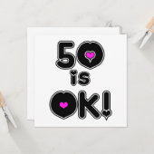 Carte 50 est OK Anniversaire (Devant/Arrière en situation)