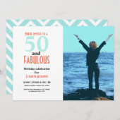 Carte 50 et fabuleuse 50e anniversaire photo (Devant / Derrière)