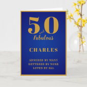 Carte 50 et fabuleux 50e anniversaire Père Son grand-pèr (Fleur jaune)