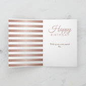 Carte 50 Et fabuleux 50e anniversaire Rose Gold (Intérieur)